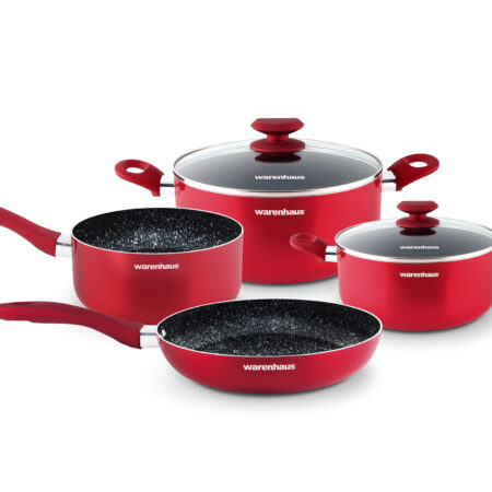 SET COCINA SATIN II 6PCS ROJO IND