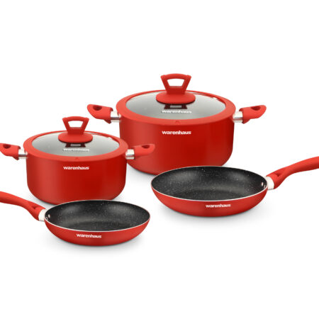 SET COCINA ECLIPSE II 6PCS ROJO INDUCCION WARENHAUS