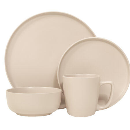 VAJILLA 16PCS ROSADO WARENHAUS