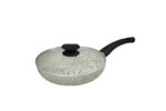 SARTEN C/TAPA NOGAL PLUS 28CM BLANCO AMADERADO
